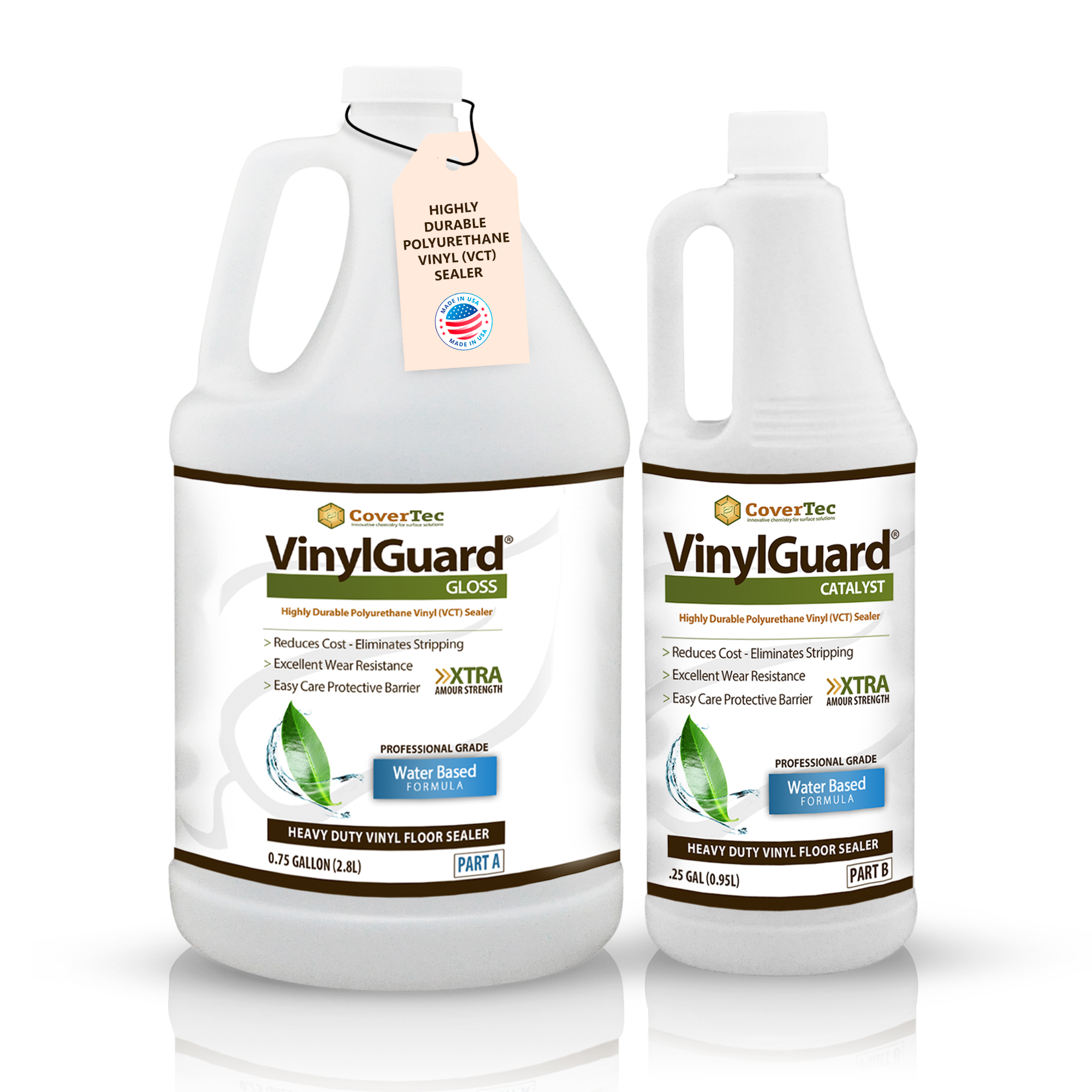 1 gallon kit bottle of vinylguard gloss vinyl floor sealer